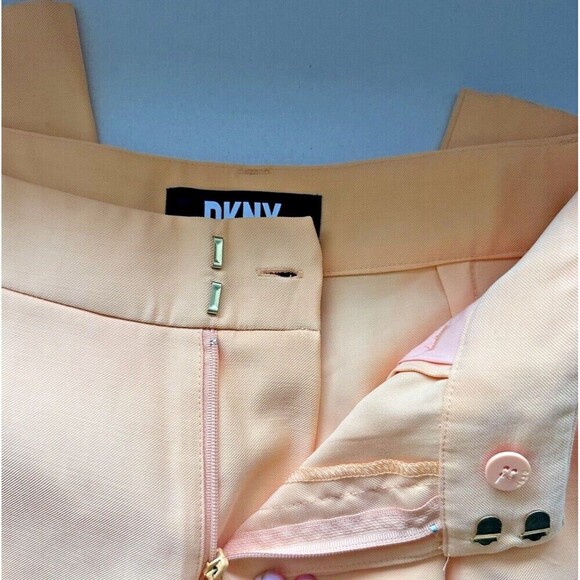 DKNY Women's  Pants High-Rise Wide-Leg Comfortable lightweight Peach size  0 - Picture 5 of 7